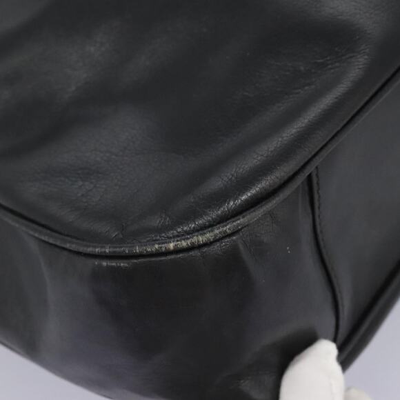 GUCCI Bamboo Hand Bag Leather Black Gold 001 1781 001 1781 - Picture 12 of 16